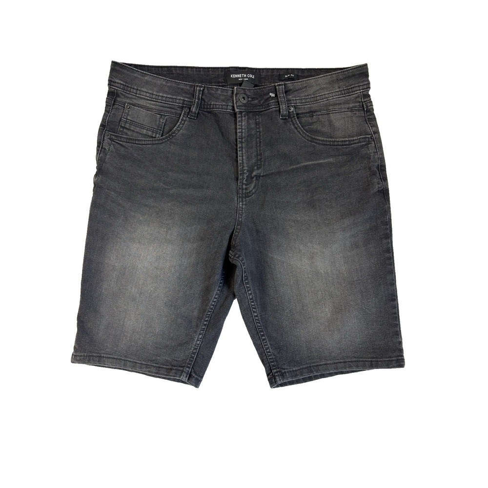 Kenneth Cole Men's 36 Faded Black Slim Fit Denim Shorts Urban Streetwear Skater